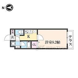 プールトゥジュール双ヶ岡 1Kの間取図画像