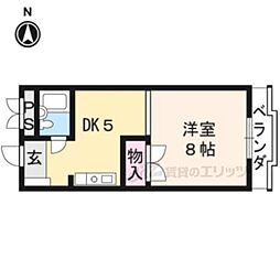 グリーンビレッジ 1DKの間取図画像
