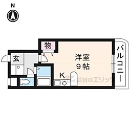 サンホワイト葛野 ワンルームの間取図画像