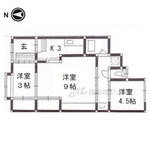 七条御所ノ内西町13-2貸家 ｜京都府京都市下京区七条御所ノ内西町(賃貸一戸建3K・1階・53.00㎡)の写真 その2