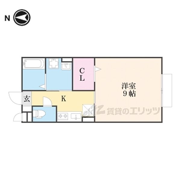 ミリカ城南宮 205｜京都府京都市伏見区竹田中内畑町(賃貸アパート1K・2階・30.27㎡)の写真 その2