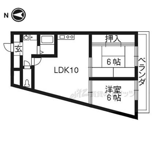 ＦＯＲＵＭ東向日 221｜京都府向日市寺戸町西田中瀬(賃貸マンション2LDK・2階・44.55㎡)の写真 その2