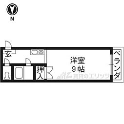 ハウスオブローズ 1Kの間取図画像