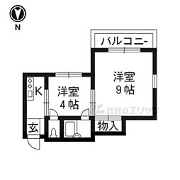 ドルチェシバタ 2Kの間取図画像