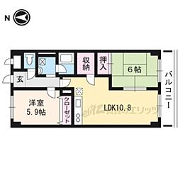 ビラ・クレール 2LDKの間取図画像