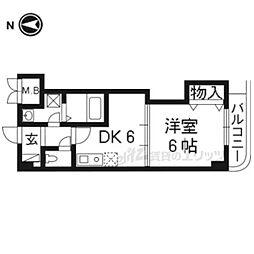エクセルコート 1DKの間取図画像