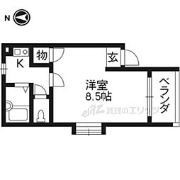 メゾン・ド・ラディ 1Kの間取図画像