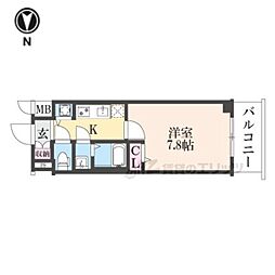 ドムールY 1Kの間取図画像
