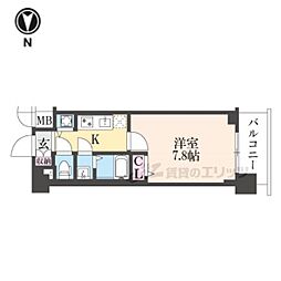 ドムールY 1Kの間取図画像