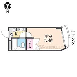 サンライズ88 1Kの間取図画像