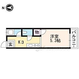 清幸マンション 1DKの間取図画像