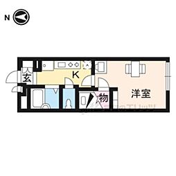 レオパレスコーポ西新道バザール 1Kの間取図画像