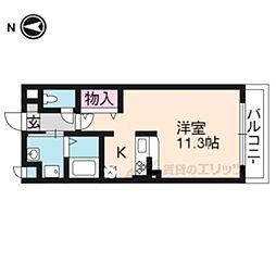 京町壱番館 1Kの間取図画像