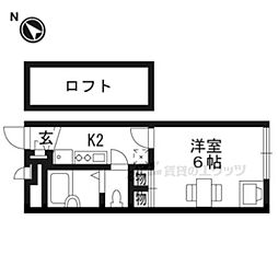 レオパレス淀コンフォート 1Kの間取図画像