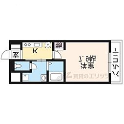 SYS長岡京 1Kの間取図画像
