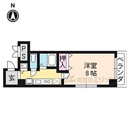 ヴィランセンワアネックス 1Kの間取図画像