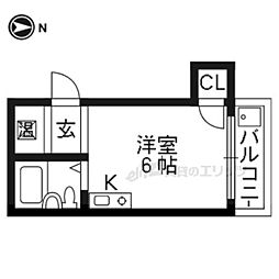 正中ビル 1Kの間取図画像