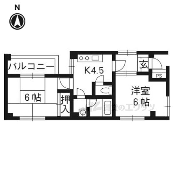 京都府京都市下京区大宮通五条下ル2丁目西側中堂寺前町(賃貸マンション2DK・4階・33.00㎡)の写真 その2