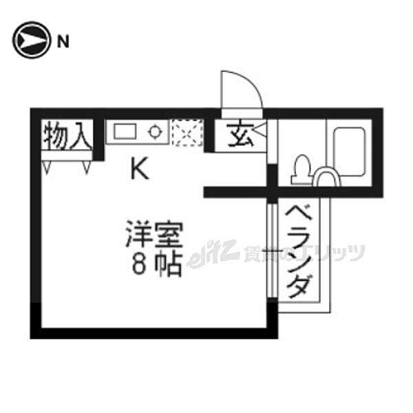 アムズ西京極 302｜京都府京都市右京区西京極火打畑町(賃貸マンション1R・3階・19.00㎡)の写真 その2