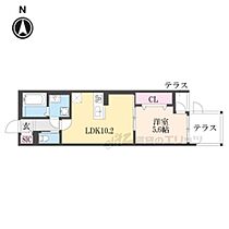 京都府京都市左京区新丸太町（賃貸アパート1LDK・1階・40.24㎡） その2