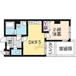 シルクシティ花 1DKの間取図画像
