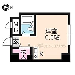 セ・モア京都 ワンルームの間取図画像