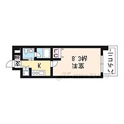 ベラジオ烏丸三条 1Kの間取図画像