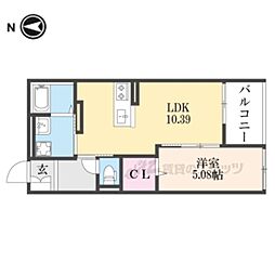 Lumiere二条鴨川 1LDKの間取図画像
