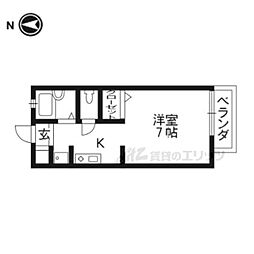 ハイツプレステージ 1Kの間取図画像