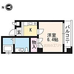 京都今出川レジデンス 1Kの間取図画像