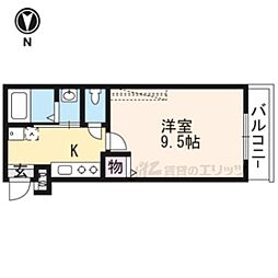 エムズ葛野御池 1Kの間取図画像