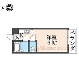 ハイツマウンテン 1Kの間取図画像