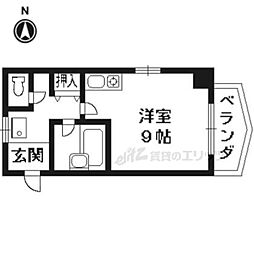 ランブラス桂東 ワンルームの間取図画像