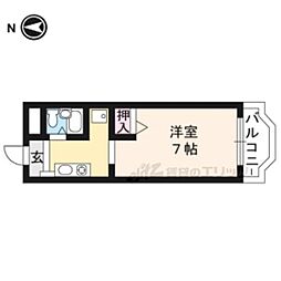 サンシティーキョウリツ 1Kの間取図画像