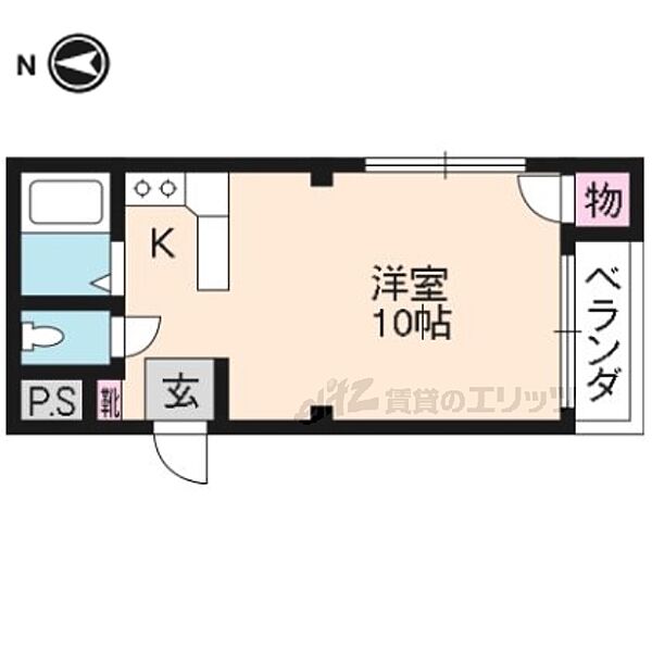 ラメールIII 205｜京都府京都市中京区西ノ京中御門東町(賃貸マンション1R・2階・22.68㎡)の写真 その2