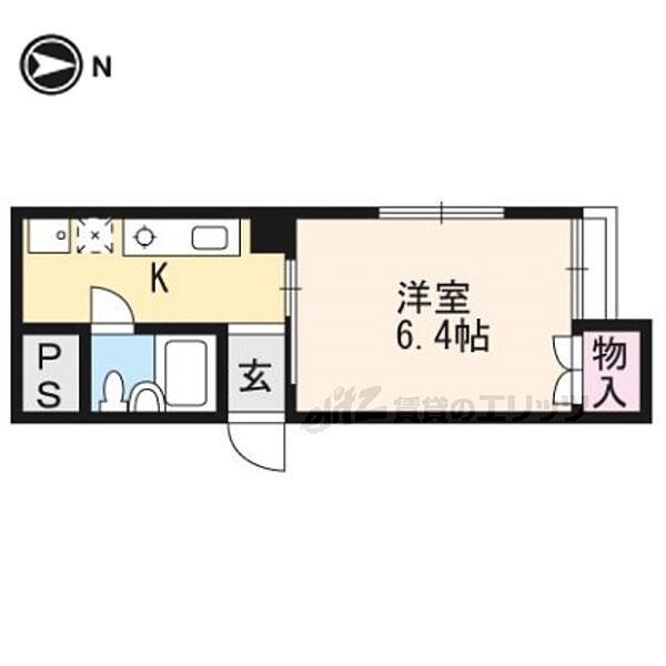 ＳＫＢマンション 406｜京都府京都市右京区西京極西池田町(賃貸マンション1K・4階・21.00㎡)の写真 その2