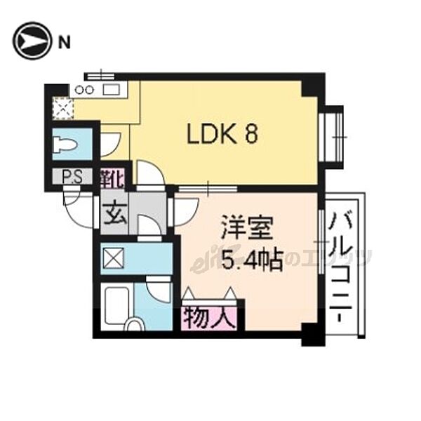 京都府京都市下京区西新屋敷太夫町(賃貸マンション1LDK・1階・29.55㎡)の写真 その2