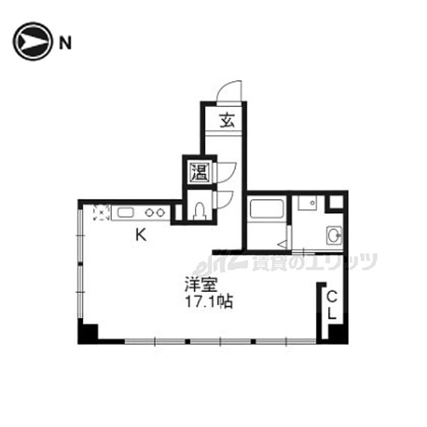 クラスタビル 205｜京都府京都市上京区裏風呂町(賃貸マンション1R・2階・43.91㎡)の写真 その2