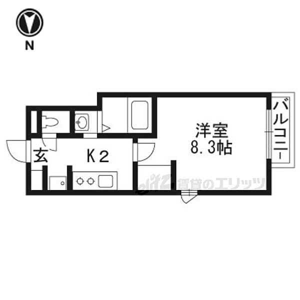 NAGI KYOTO NIJO 204｜京都府京都市中京区聚楽廻南町(賃貸マンション1K・2階・26.12㎡)の写真 その2