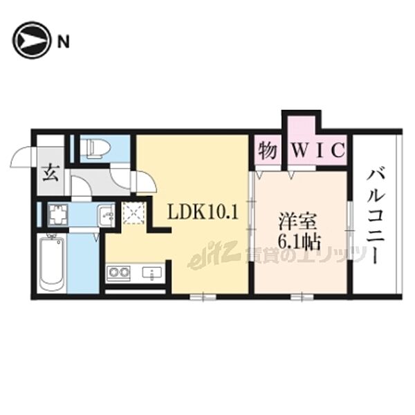 メゾン・ソネット二条新町 205｜京都府京都市中京区二条通新町東入大恩寺町(賃貸アパート1LDK・2階・40.28㎡)の写真 その2