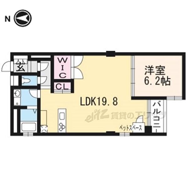 京都府京都市中京区押小路通柳馬場東入ル橘町(賃貸マンション1LDK・2階・58.05㎡)の写真 その2