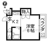 ユウハイツ 201 ｜ 京都府京都市右京区宇多野福王子（賃貸マンション1R・2階・19.80㎡） その2