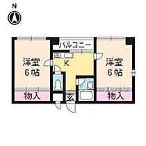 京都府京都市右京区谷口梅津間町（賃貸マンション2K・3階・40.00㎡） その2