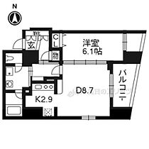 京都府京都市右京区西院東中水町（賃貸マンション1LDK・5階・44.76㎡） その2