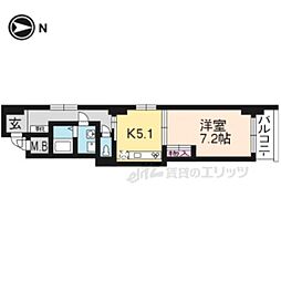 グランドインペリアル林ビル 1DKの間取図画像