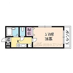 フリーデンハイムキタ 1Kの間取図画像