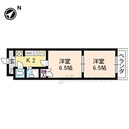森下マンション1 2Kの間取図画像