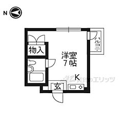 ネオハイム出町 ワンルームの間取図画像