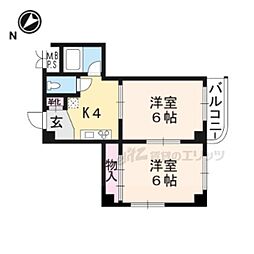 グレース 2DKの間取図画像