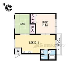 ハウス26 2LDKの間取図画像
